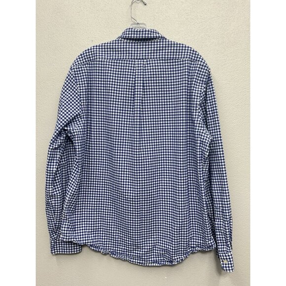 Ralph Lauren Slim Fit Stretch Oxford Button Up Shirt Mens XXL Blue Gingham Check - Picture 3 of 5